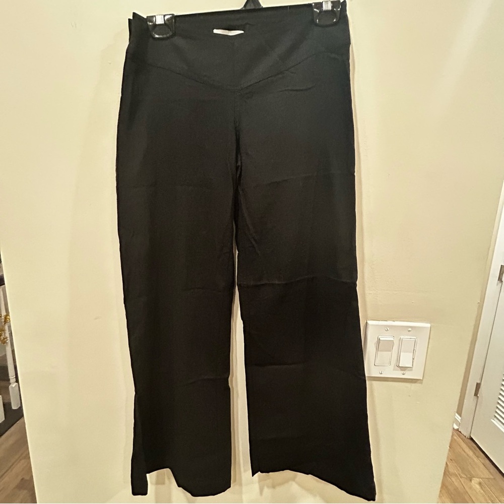 Terranova Wide black linen pants. Size S